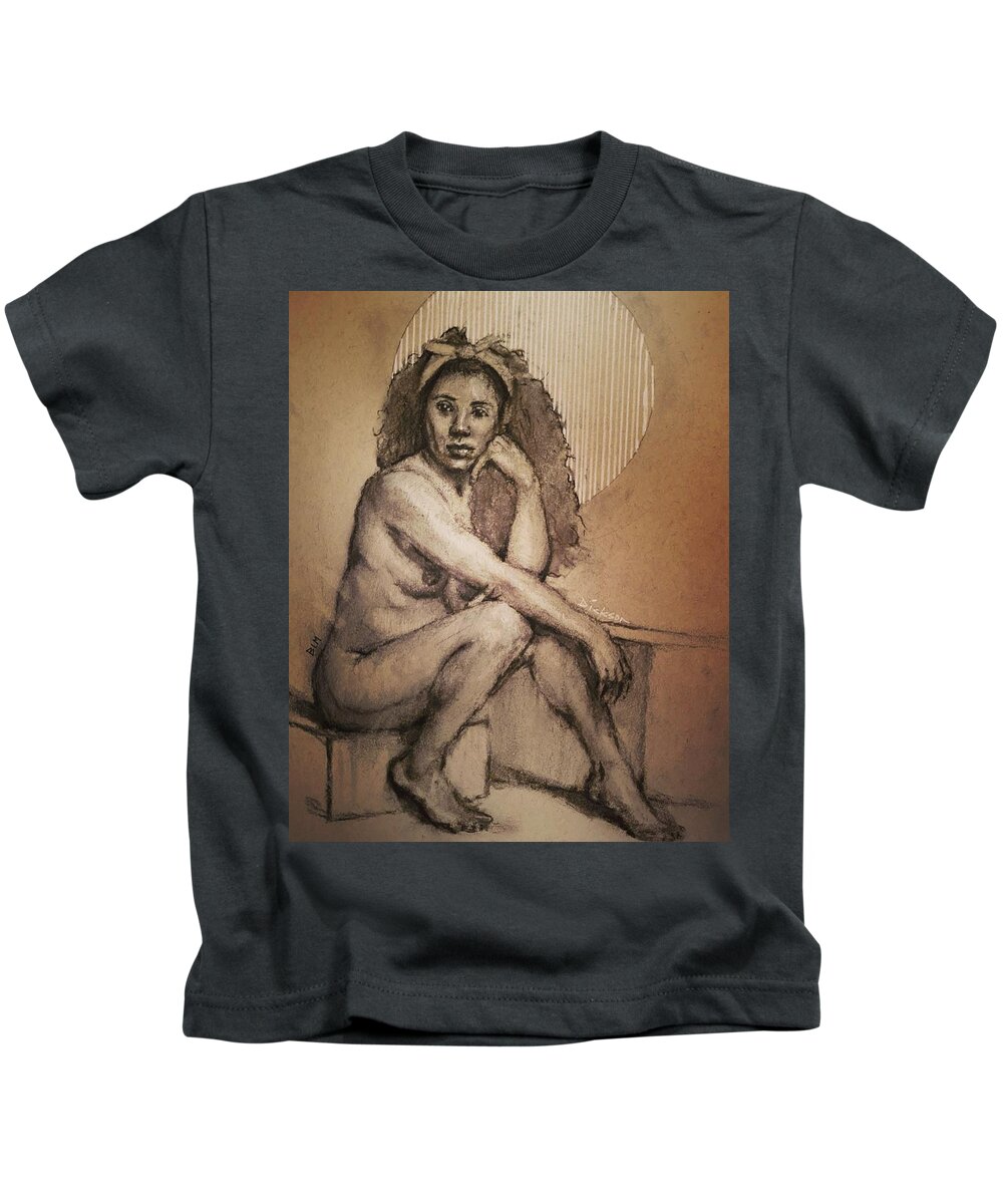  Kids T-Shirt featuring the painting Flora by Jeff Dickson