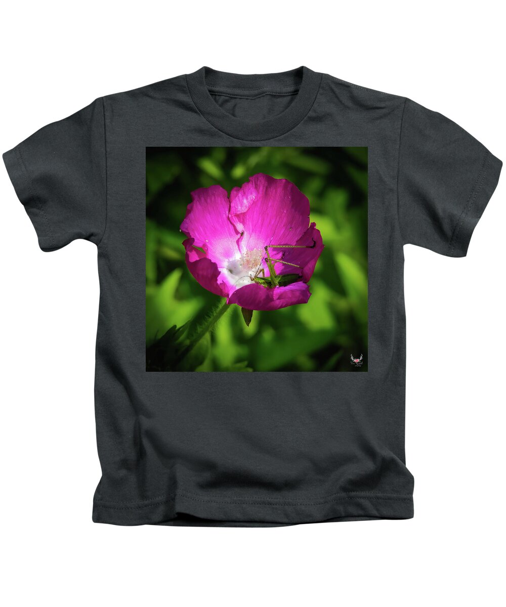 Winecup Kids T-Shirt featuring the photograph Flower Surprise by Pam Rendall