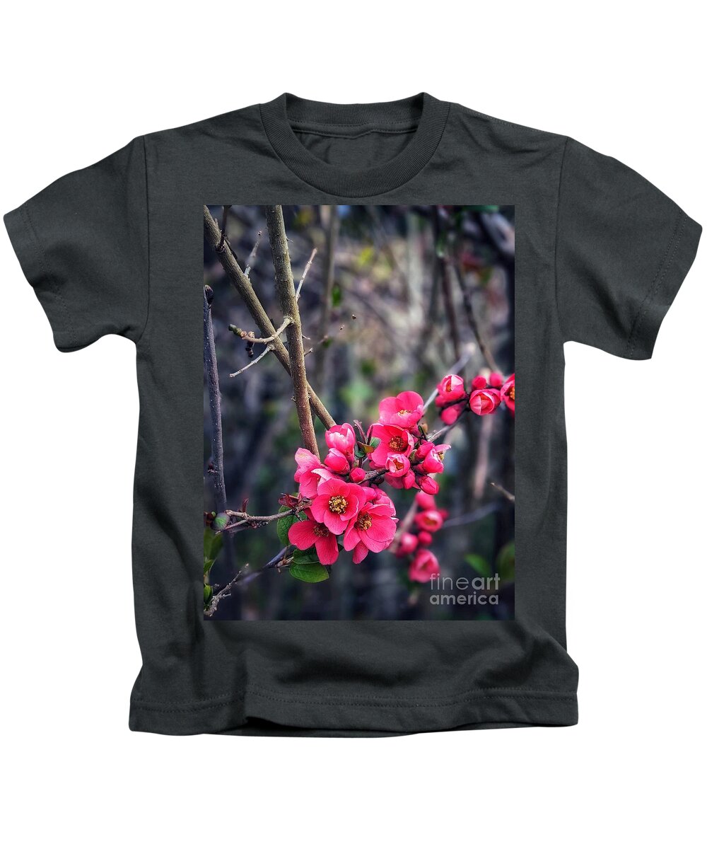 Flower Kids T-Shirt featuring the photograph Flowering Quince by Claudia Zahnd-Prezioso