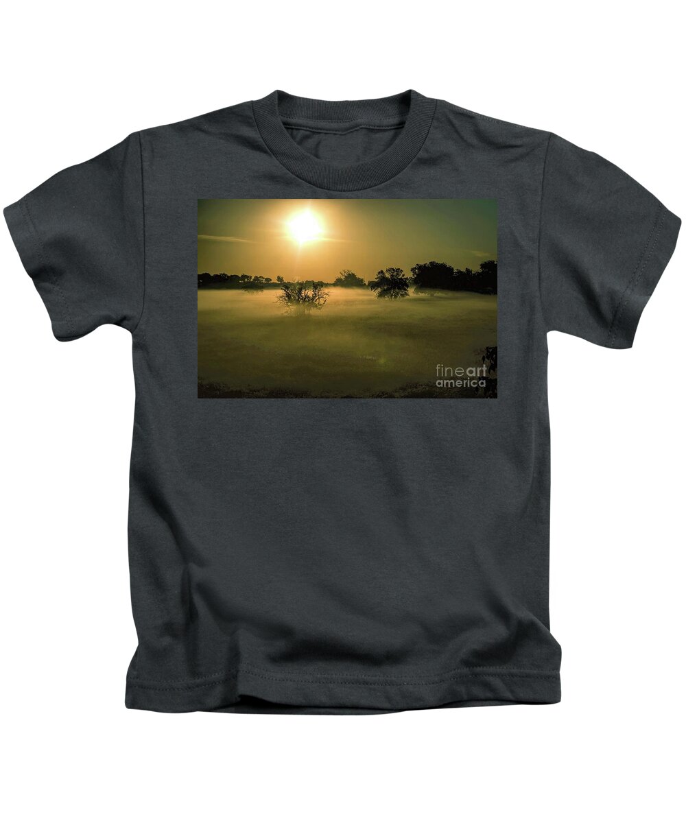 Fog Kids T-Shirt featuring the photograph Foggy Sunrise by Diana Mary Sharpton