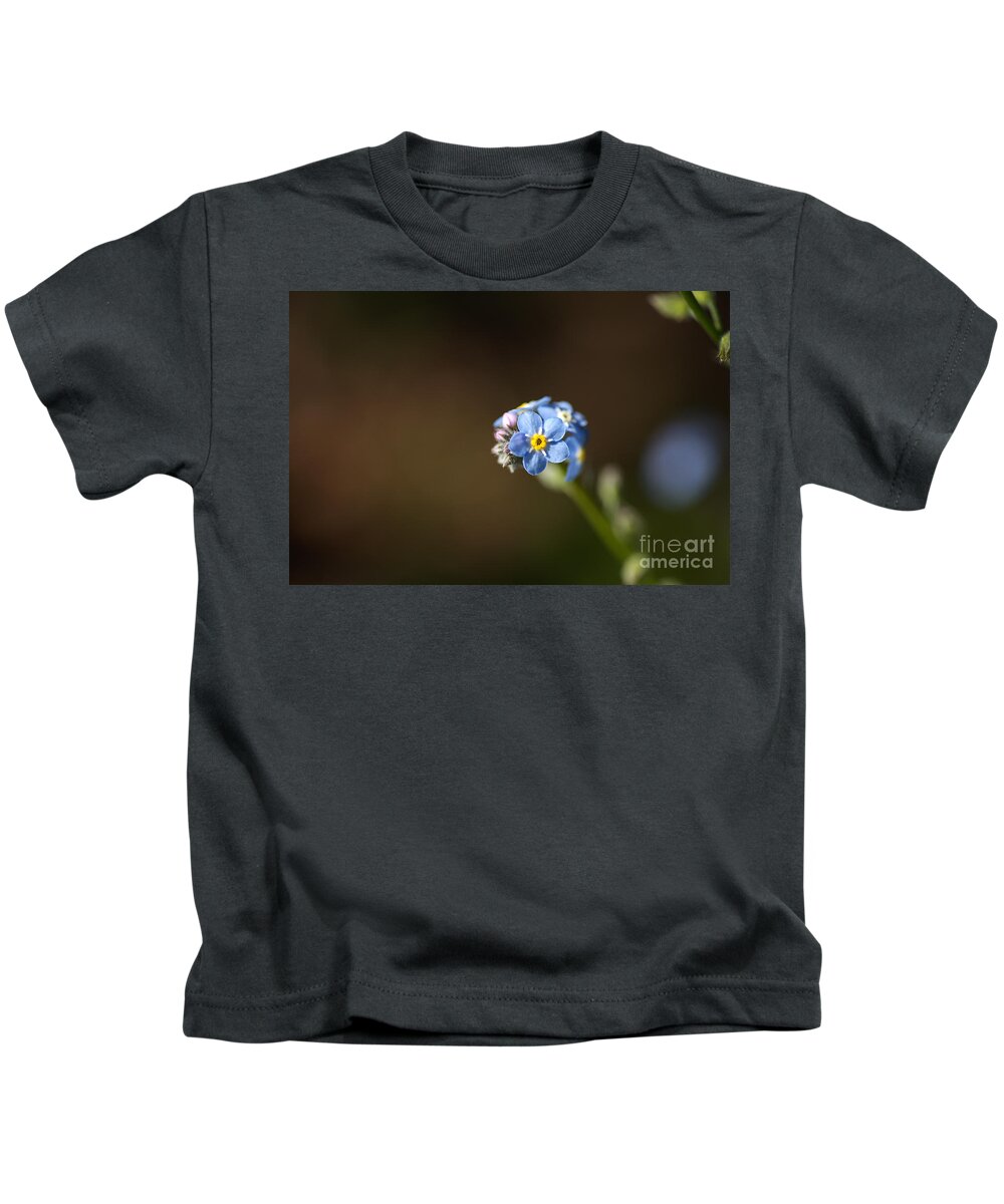 Forget Me Not Cluster Kids T-Shirt featuring the photograph Forget Me Not Cluster by Joy Watson