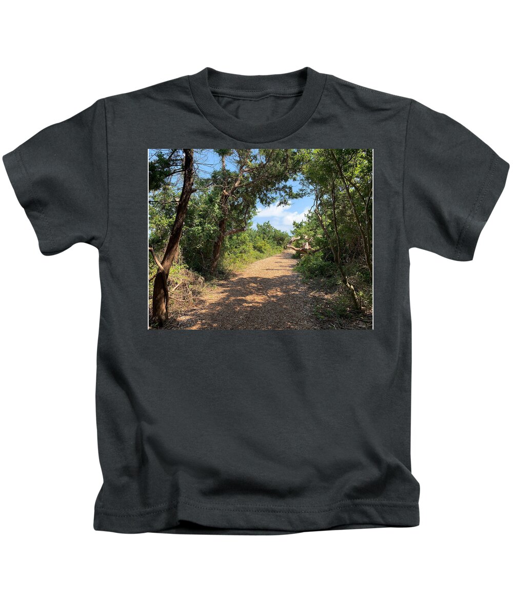 Fort Kids T-Shirt featuring the photograph Fort Macon Trail by Lee Darnell