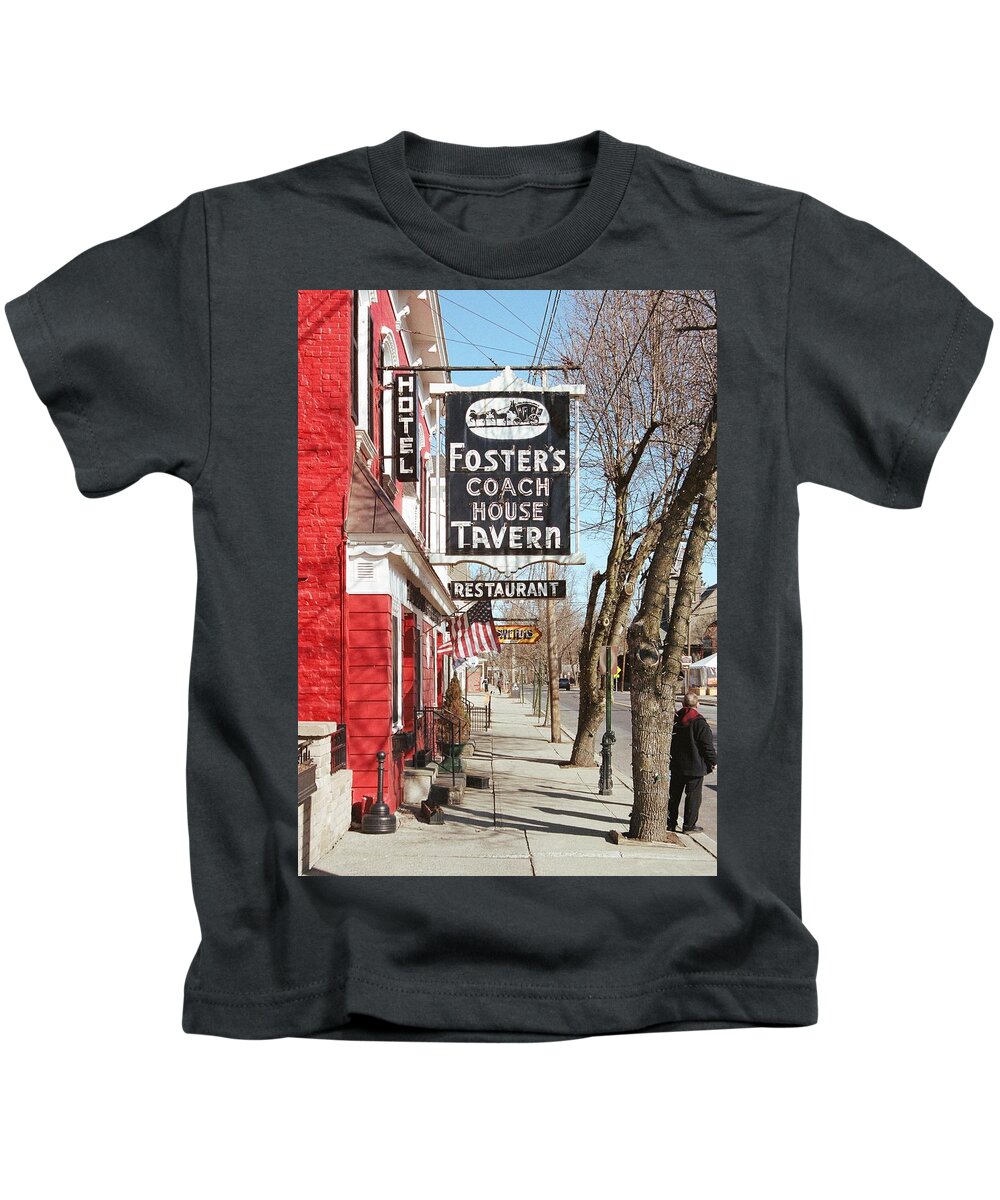 Foster's Coach House Tavern Kids T-Shirt by Jon Bilous - Pixels