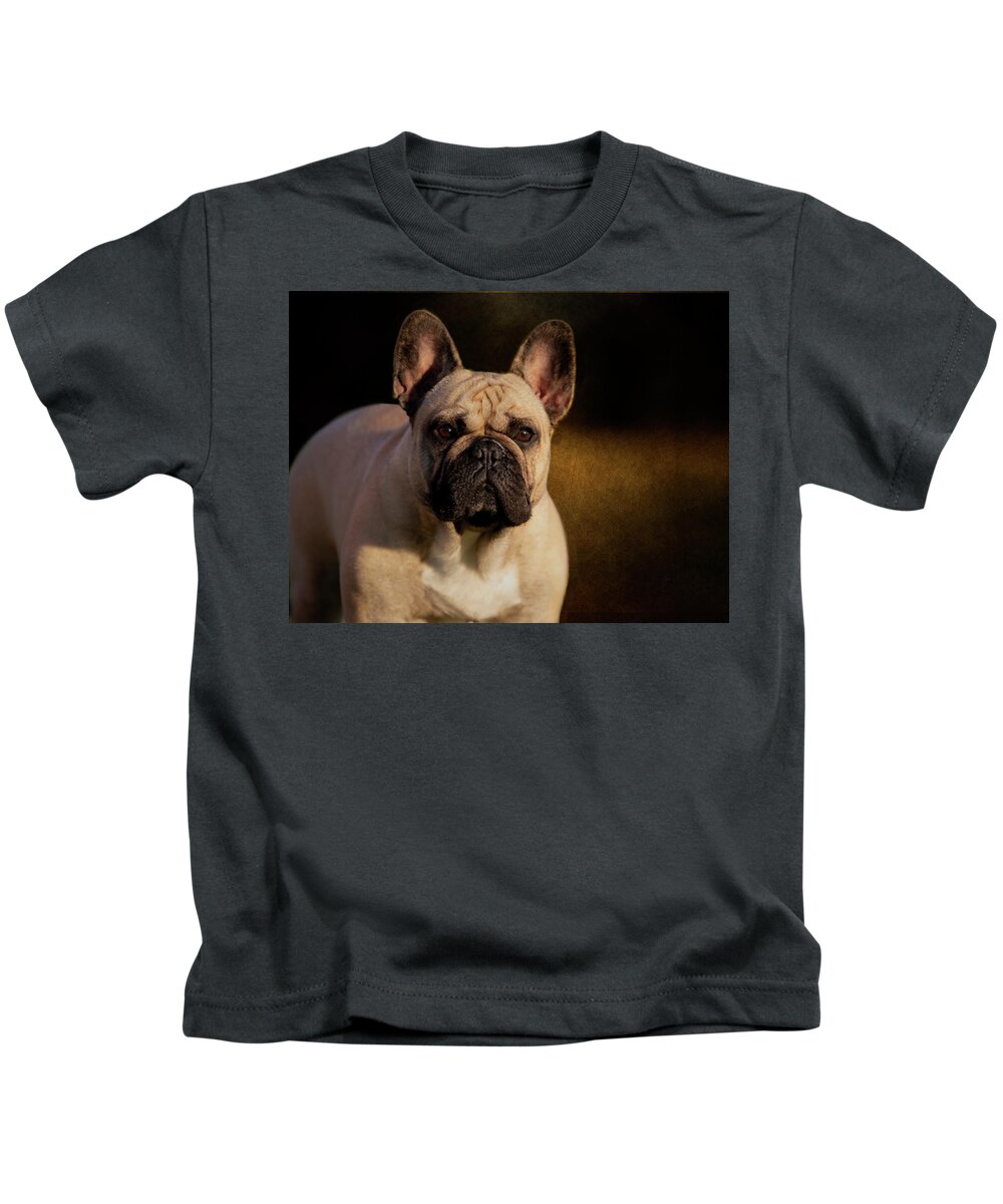 French Bulldog Kids T-Shirt featuring the photograph French Bulldog by Diana Andersen