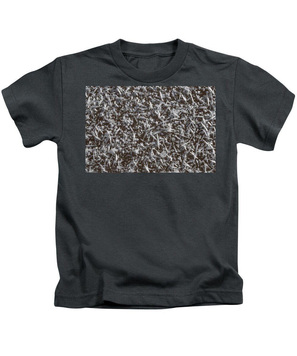 Frost Kids T-Shirt featuring the photograph Frost Pattern Background by Karen Rispin