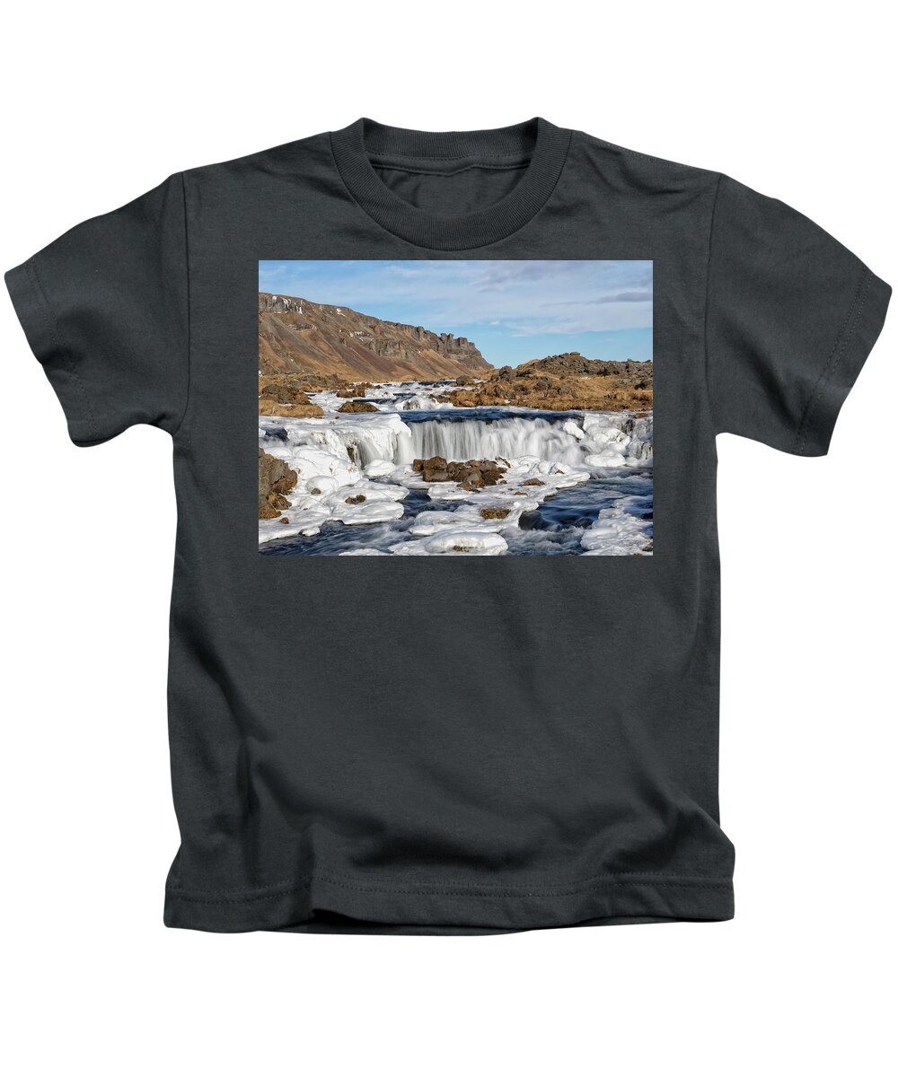 Iceland Kids T-Shirt featuring the photograph Frozen by Uri Baruch