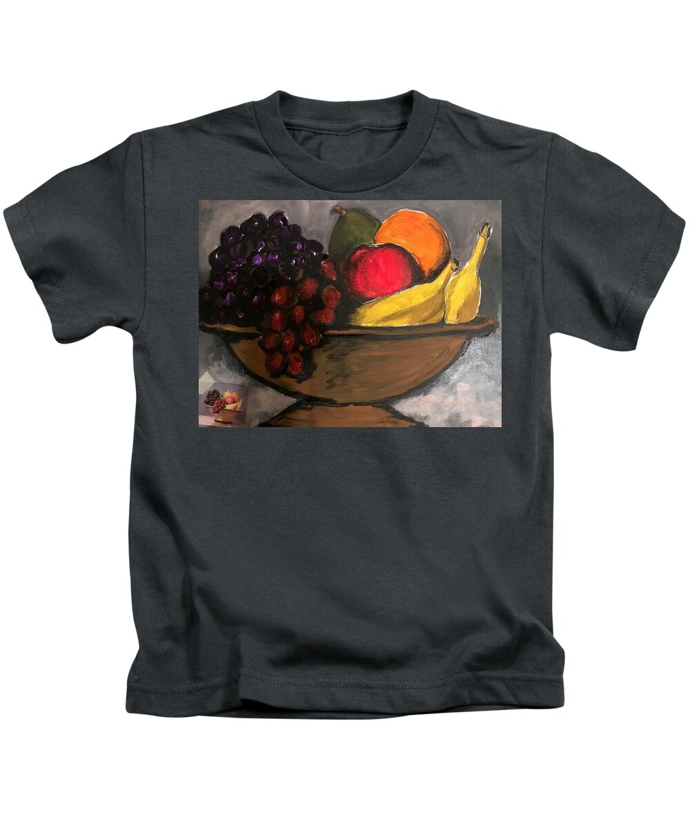  Kids T-Shirt featuring the pastel Fruit 2 by Angie ONeal