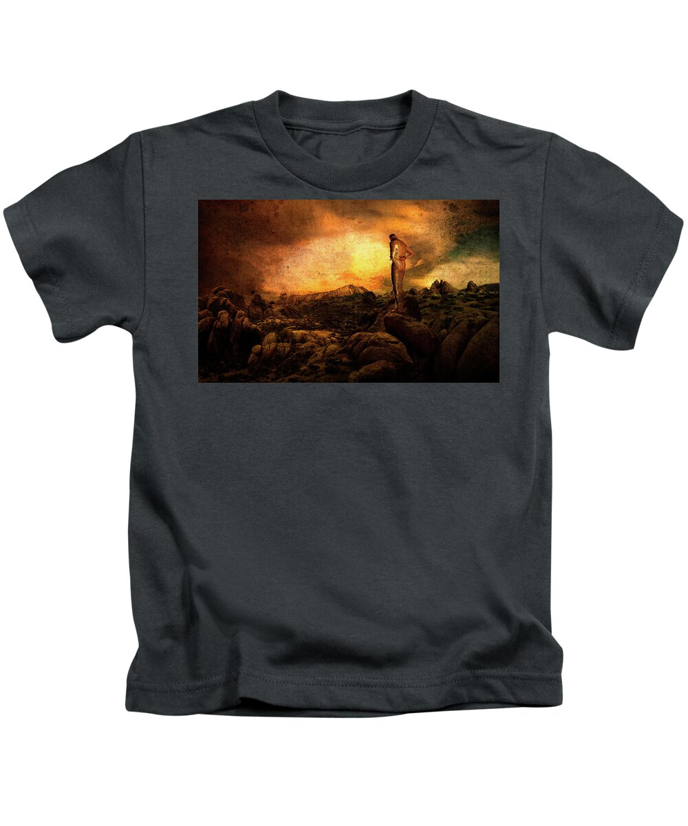 Nude Kids T-Shirt featuring the photograph Gary Looking Upon His Works by Mark Gomez