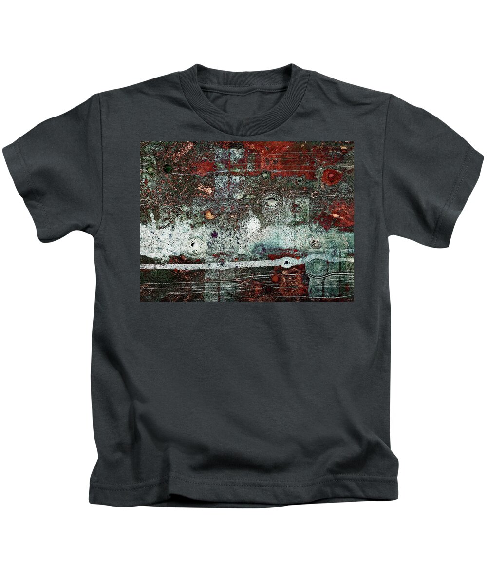 Abstract Kids T-Shirt featuring the digital art Geological Rock Formations HZ V3 by Sandra Selle Rodriguez