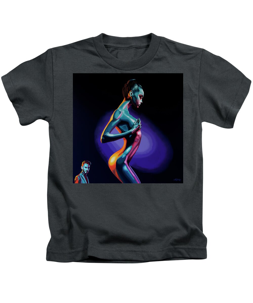 George Mayer Kids T-Shirt featuring the painting George Mayer Painting by Paul Meijering
