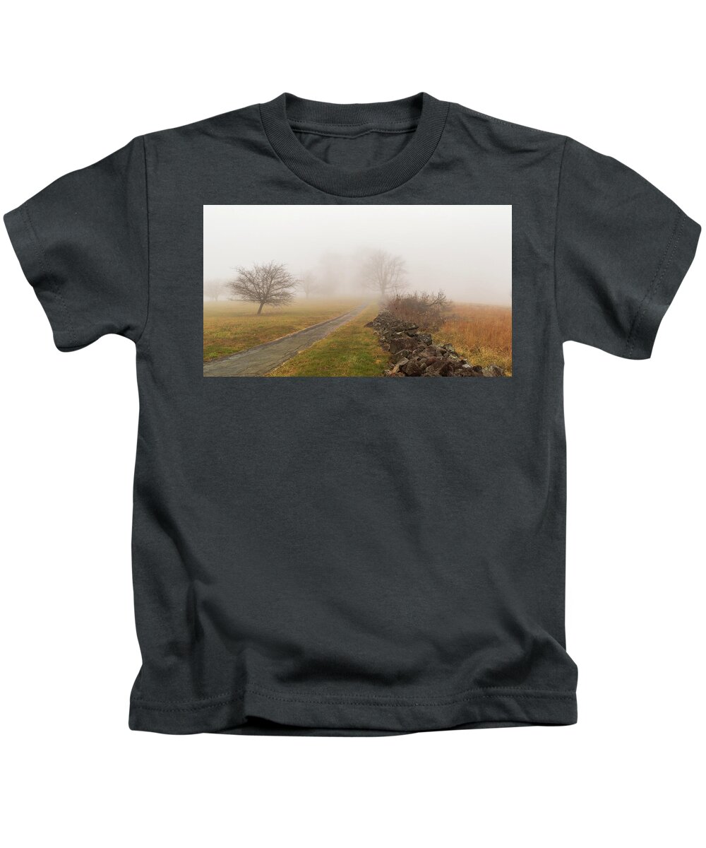 Road Kids T-Shirt featuring the photograph Gettysburg Battlefield 2020 by Amelia Pearn