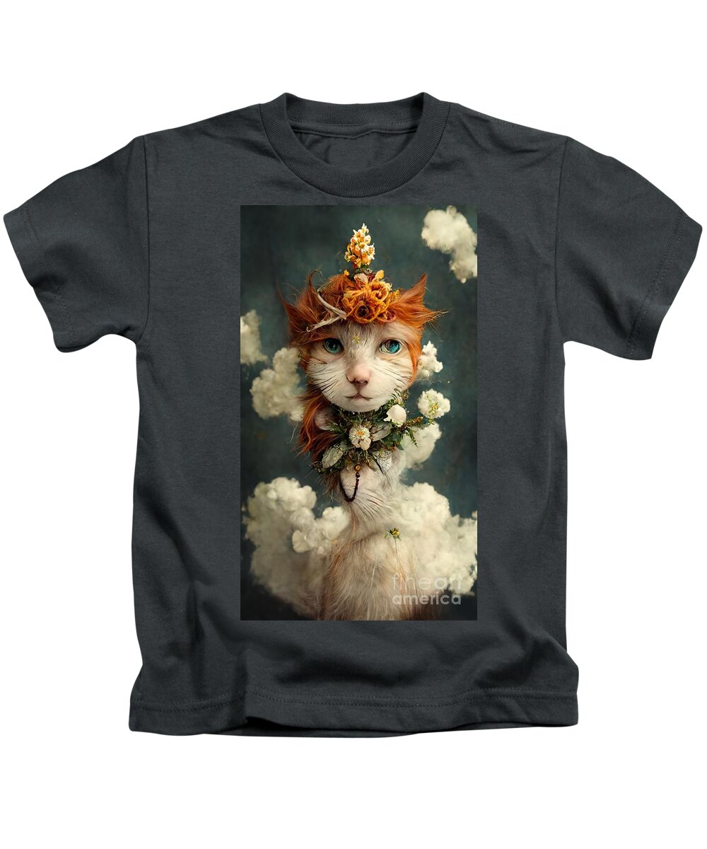 Queen Kids T-Shirt featuring the digital art Gladis by Martine Roch