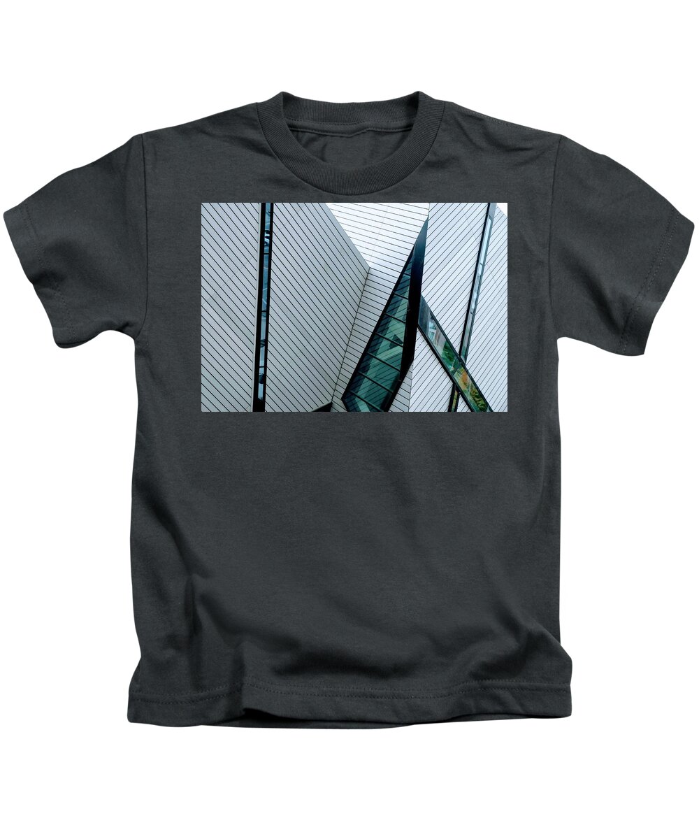  Kids T-Shirt featuring the photograph Glass Intersections by Neema Lakin-Dainow