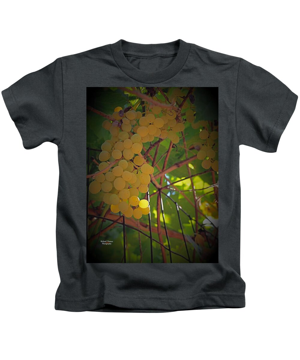 Fruit Kids T-Shirt featuring the photograph Gold on Vine by Richard Thomas