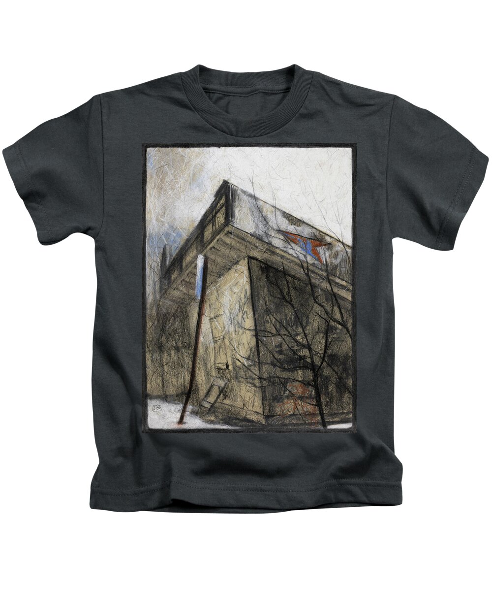 Abandoned Kids T-Shirt featuring the drawing Graffiti and Ice by Lisa Tennant