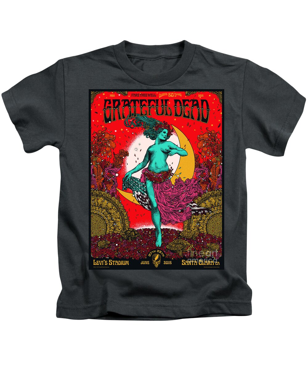 Grateful Dead Kids T-Shirt featuring the photograph Grateful Dead Rock Poster by Action