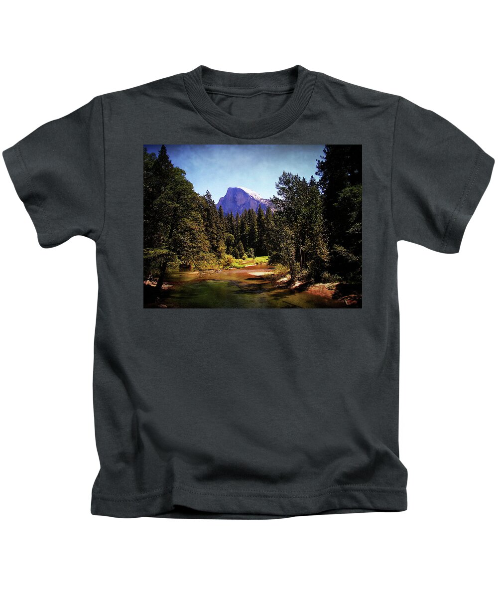 Half Dome Kids T-Shirt featuring the photograph Half Dome From Ahwanee Bridge - Yosemite by Glenn McCarthy Art and Photography
