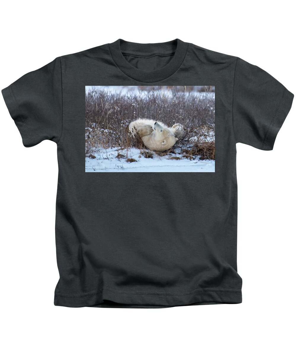 Polar Bear Kids T-Shirt featuring the photograph Happy Polar Bear by Mark Hunter