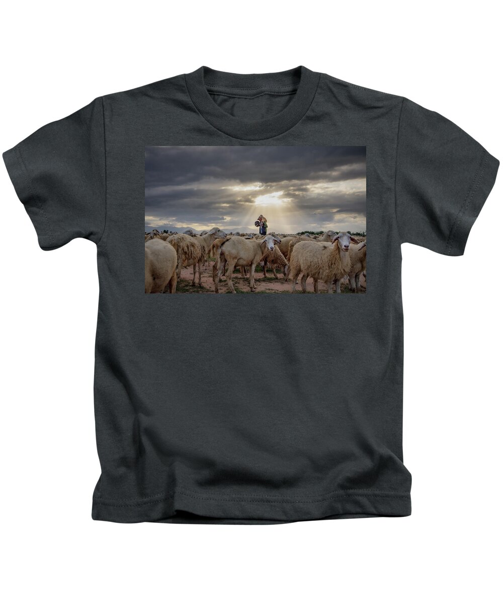 Awesome Kids T-Shirt featuring the photograph Heaven Lights by Khanh Bui Phu