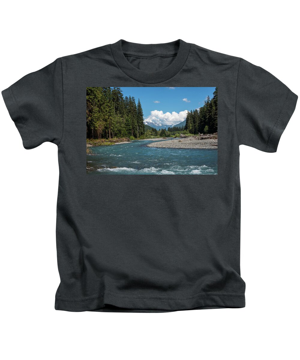 Forest Kids T-Shirt featuring the photograph Hoh River Rapids by Robert Potts