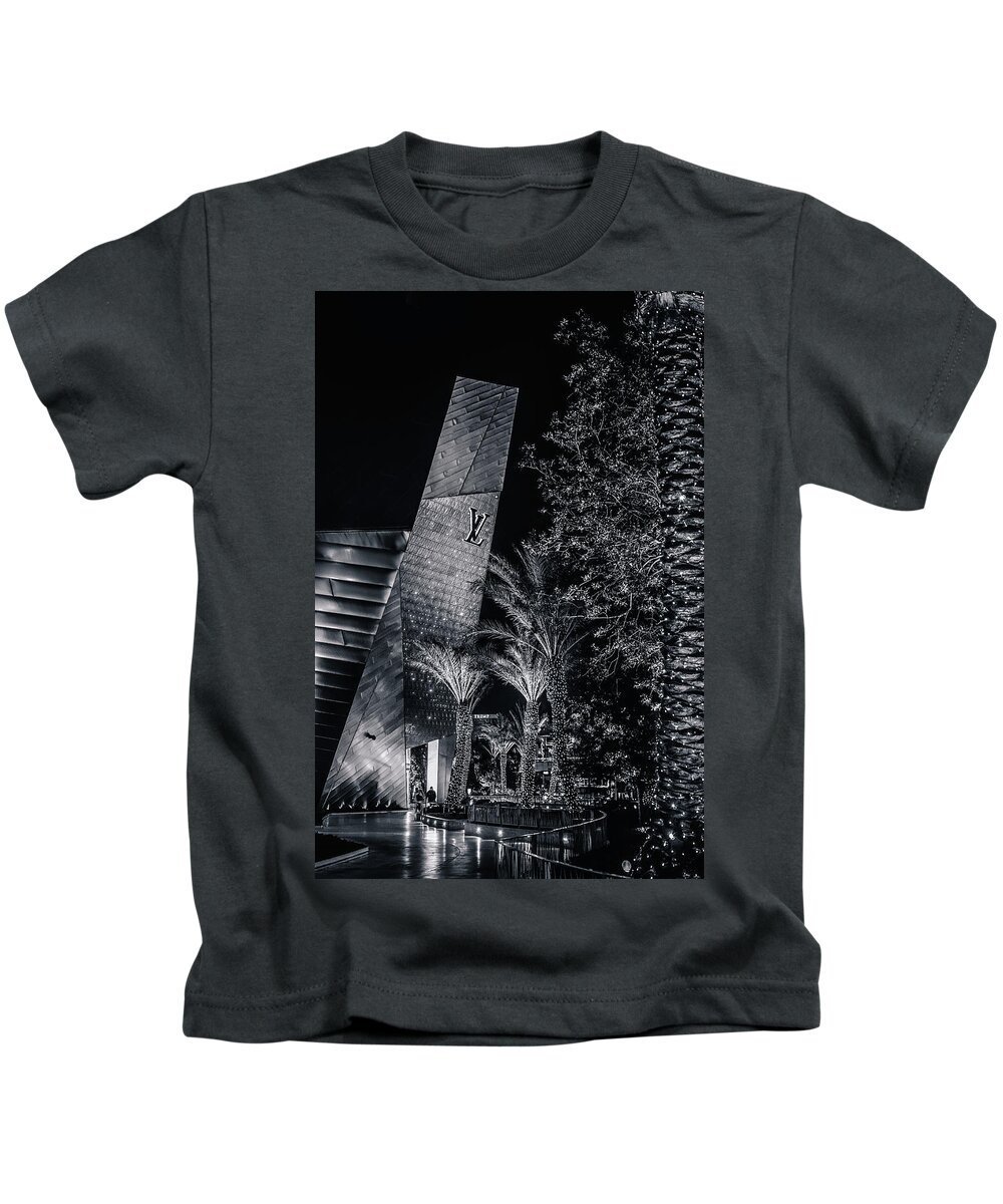Vegas Kids T-Shirt featuring the photograph Holiday Palm Trees by Linda Villers