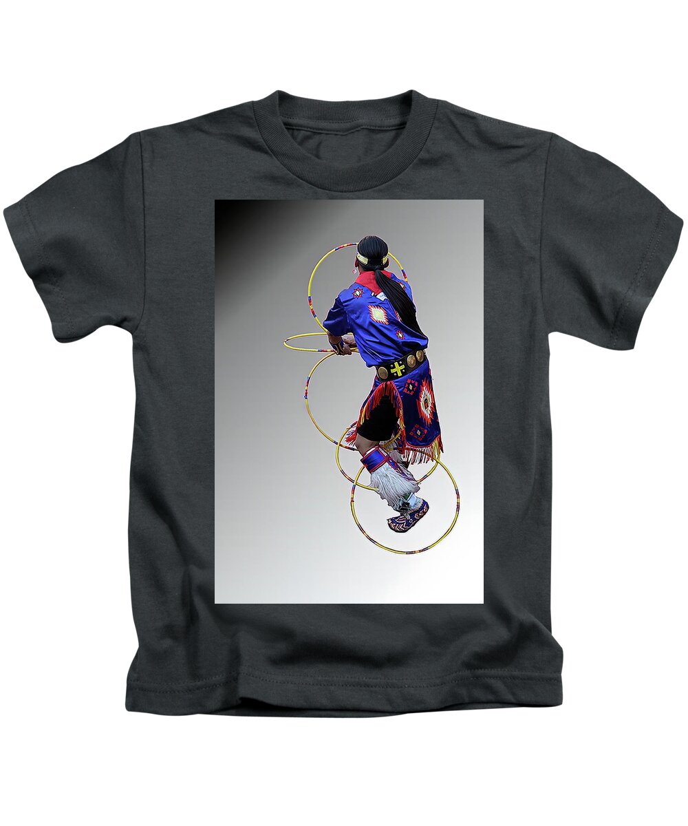  Kids T-Shirt featuring the photograph Hoop Dance by Al Judge