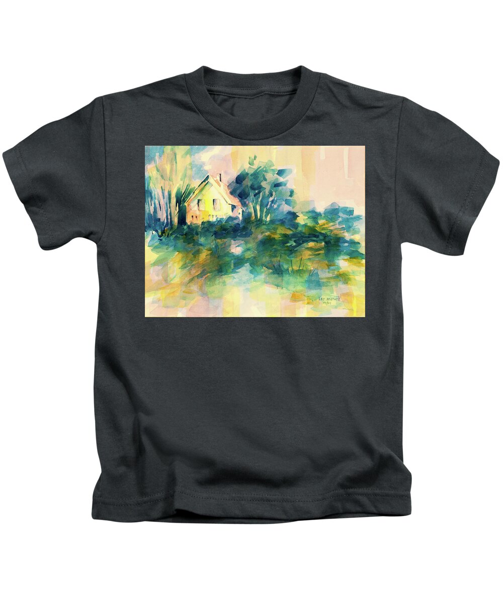 Maine Kids T-Shirt featuring the painting House of Blues by Lee Beuther