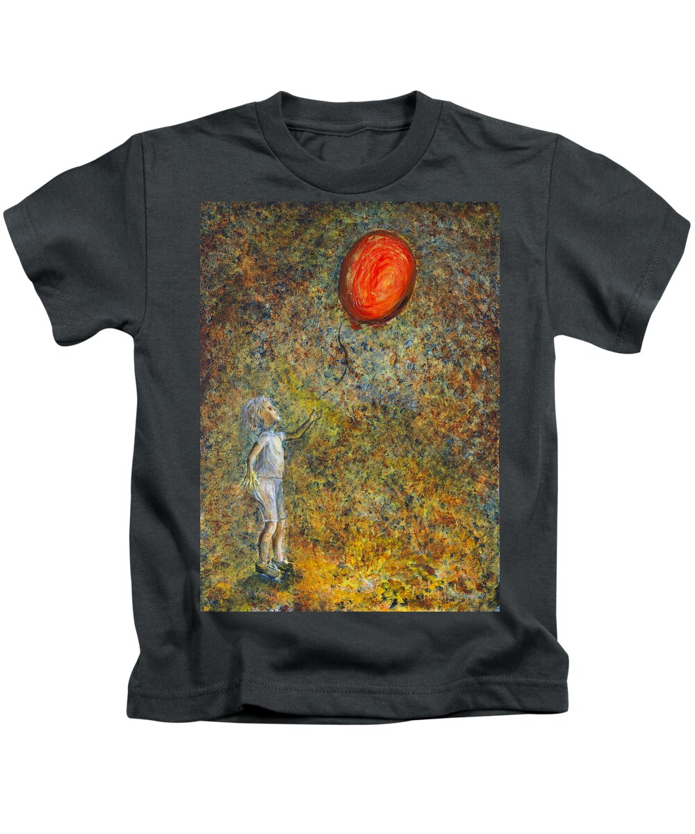 Child Kids T-Shirt featuring the painting I Started A Joke pt I by Nik Helbig