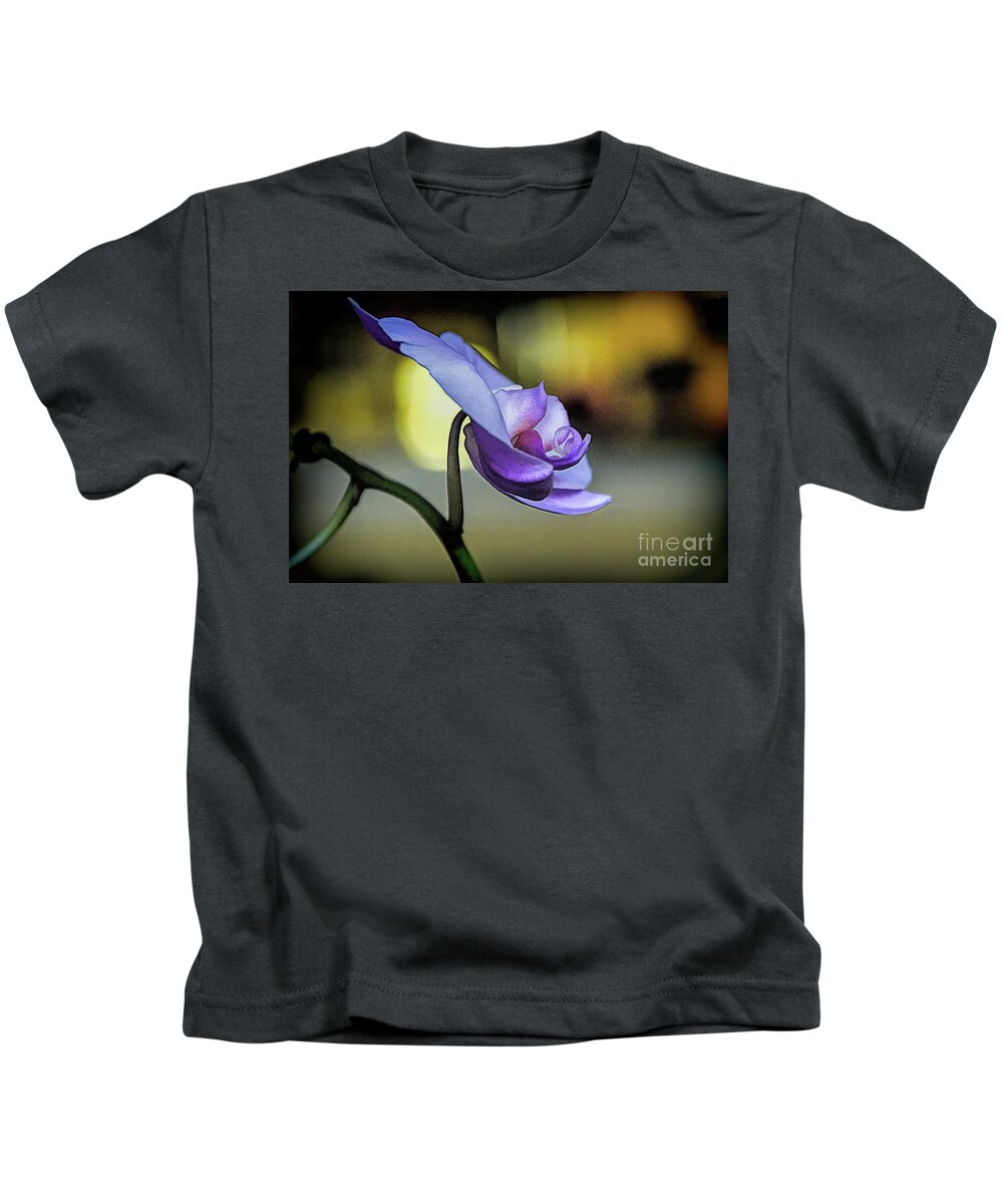 Orchid Kids T-Shirt featuring the photograph In Silence I Stand by Diana Mary Sharpton