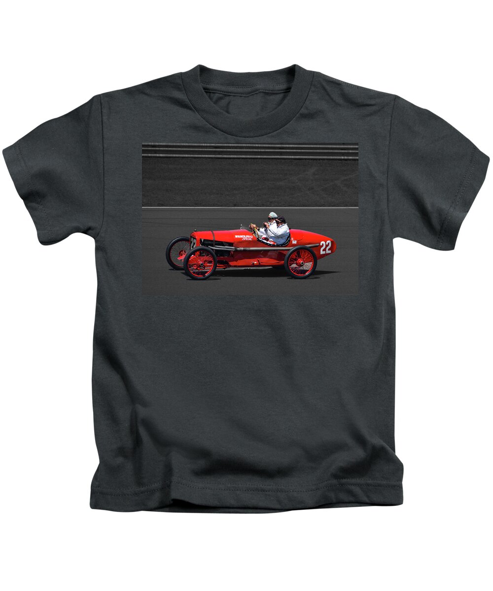  Kids T-Shirt featuring the photograph Indy Vintage Racing by Josh Williams