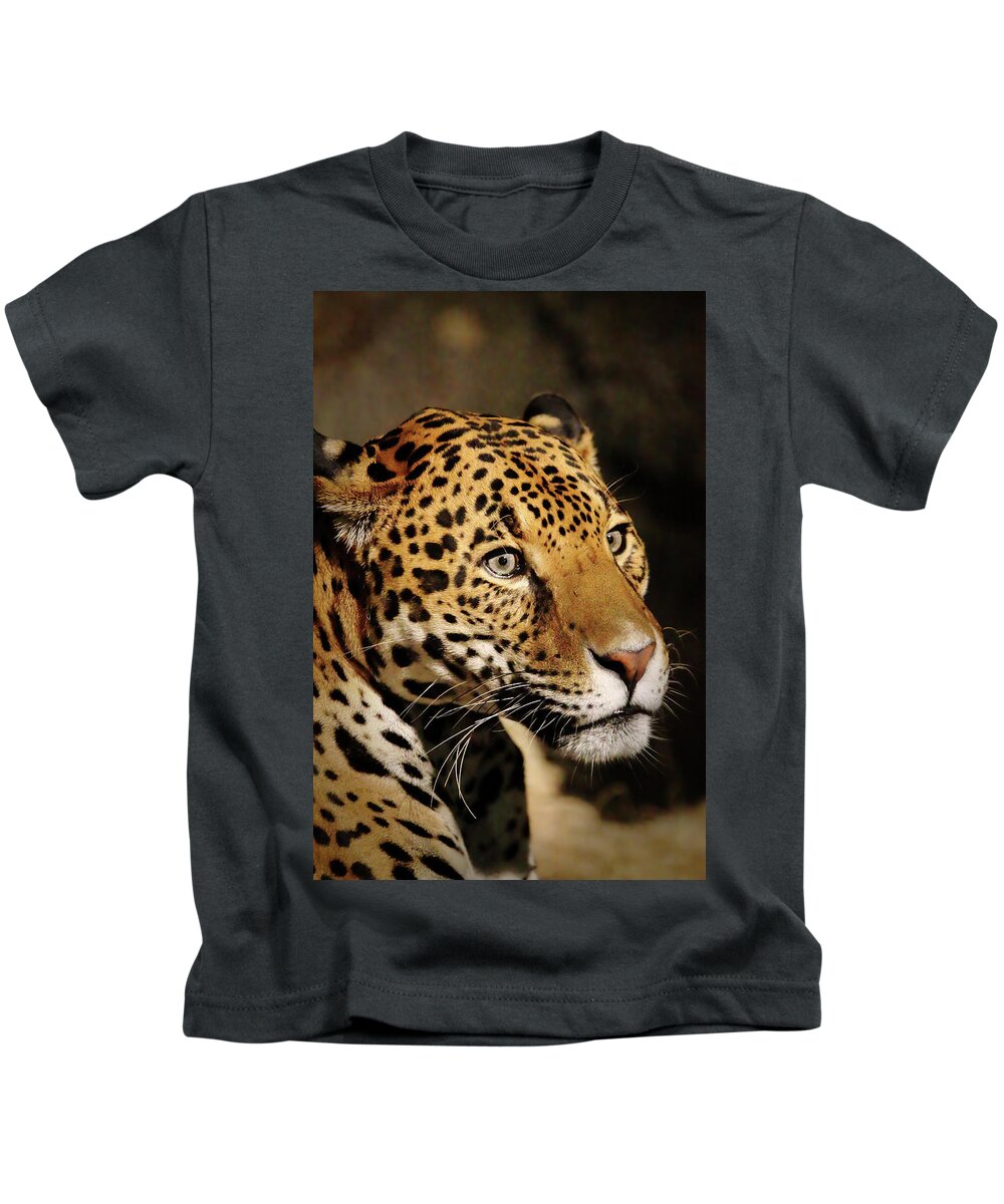Jaguar Kids T-Shirt featuring the photograph Intense by Lens Art Photography By Larry Trager