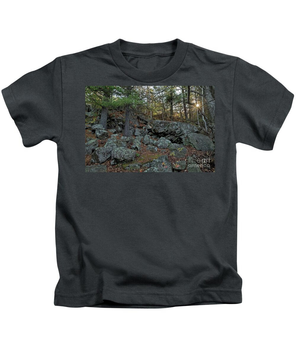 Sunlight Kids T-Shirt featuring the photograph Interstate Park in Wisconsin by Natural Focal Point Photography