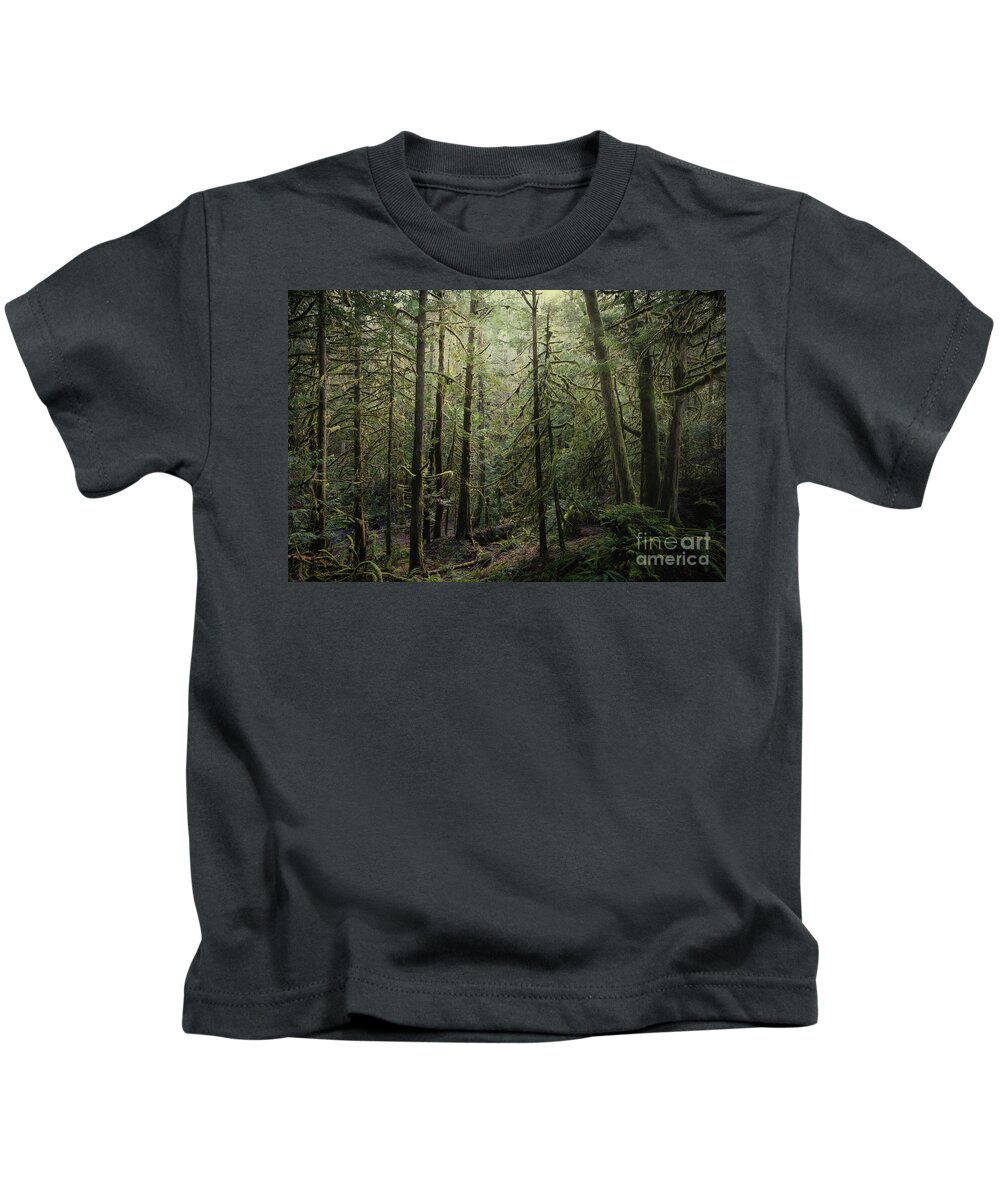 Bc Parks Kids T-Shirt featuring the photograph Into The Forest I Go by Carrie Cole