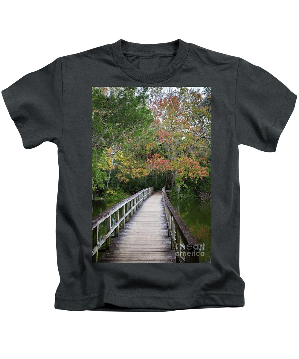 Landscape Kids T-Shirt featuring the photograph Into the Forest by Neala McCarten