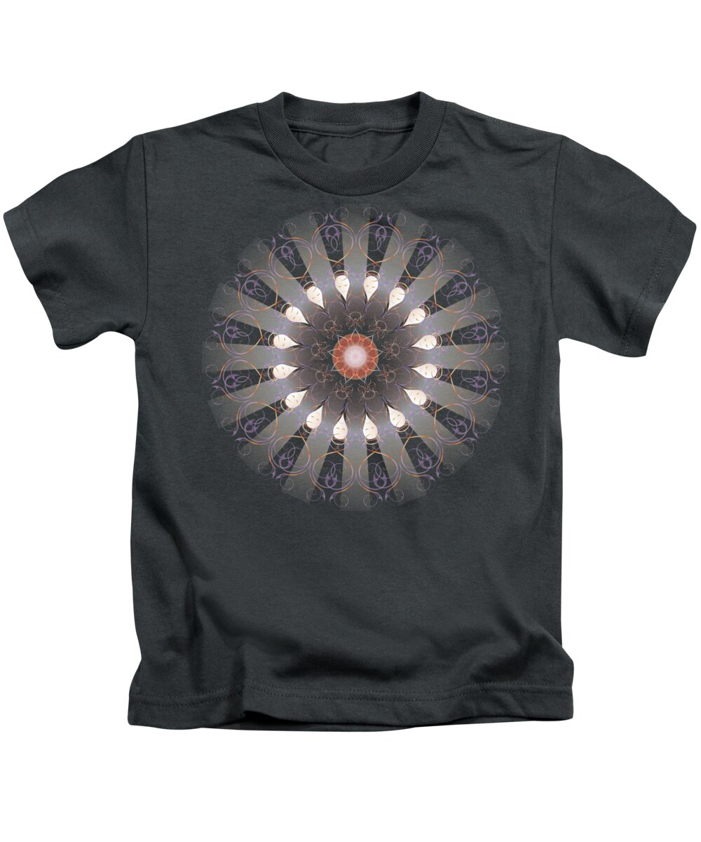 Mandalas Kids T-Shirt featuring the digital art Into The Light Mandala by Isabella Zietsman