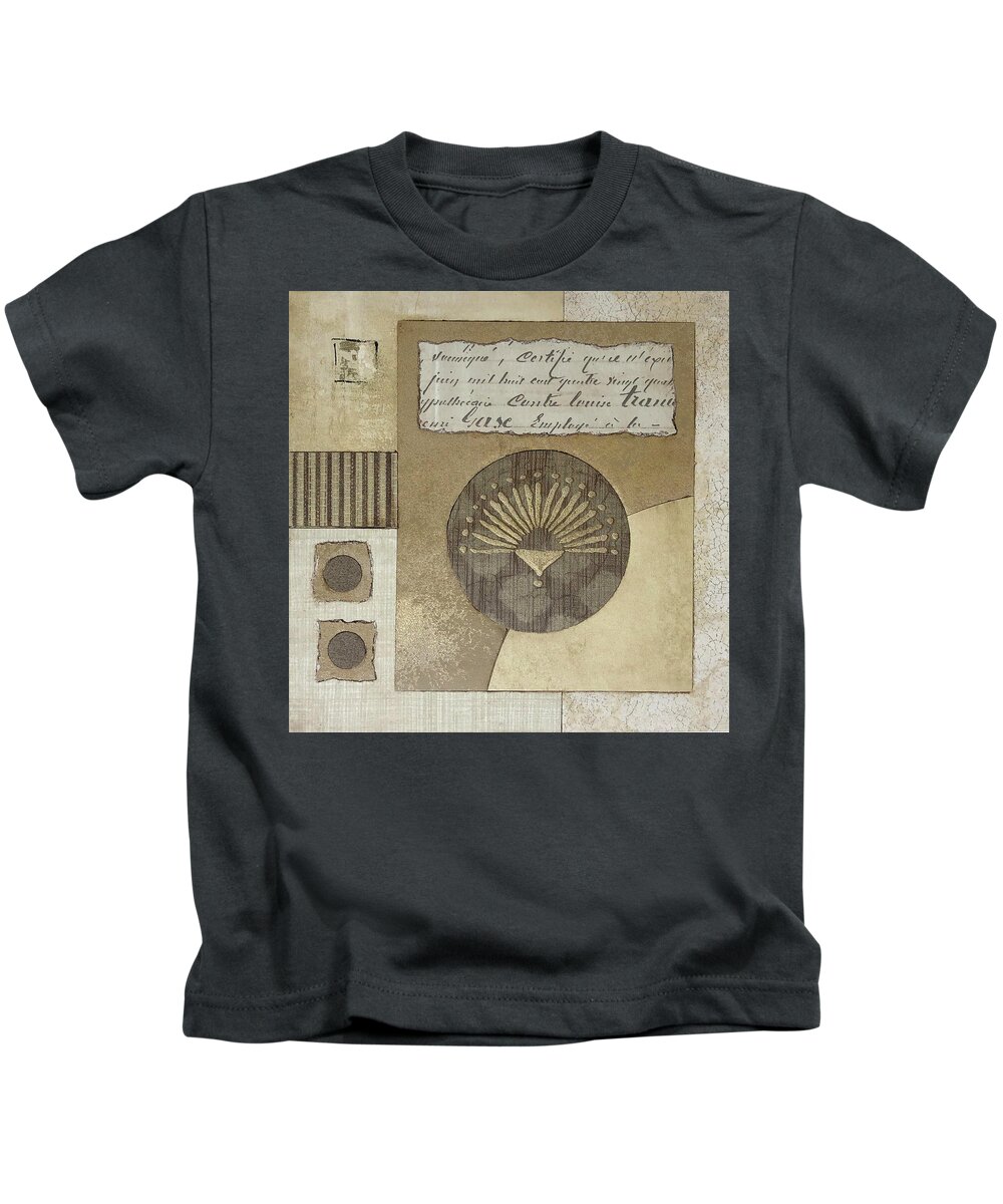 Collage Kids T-Shirt featuring the mixed media Invitation by MaryJo Clark