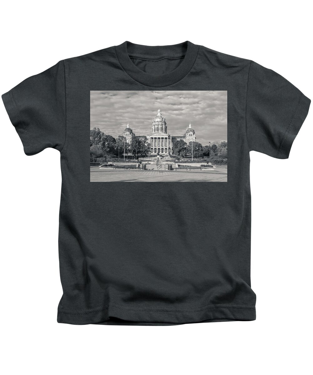 Iowa Kids T-Shirt featuring the photograph Iowa State Capitol by Darrell Foster