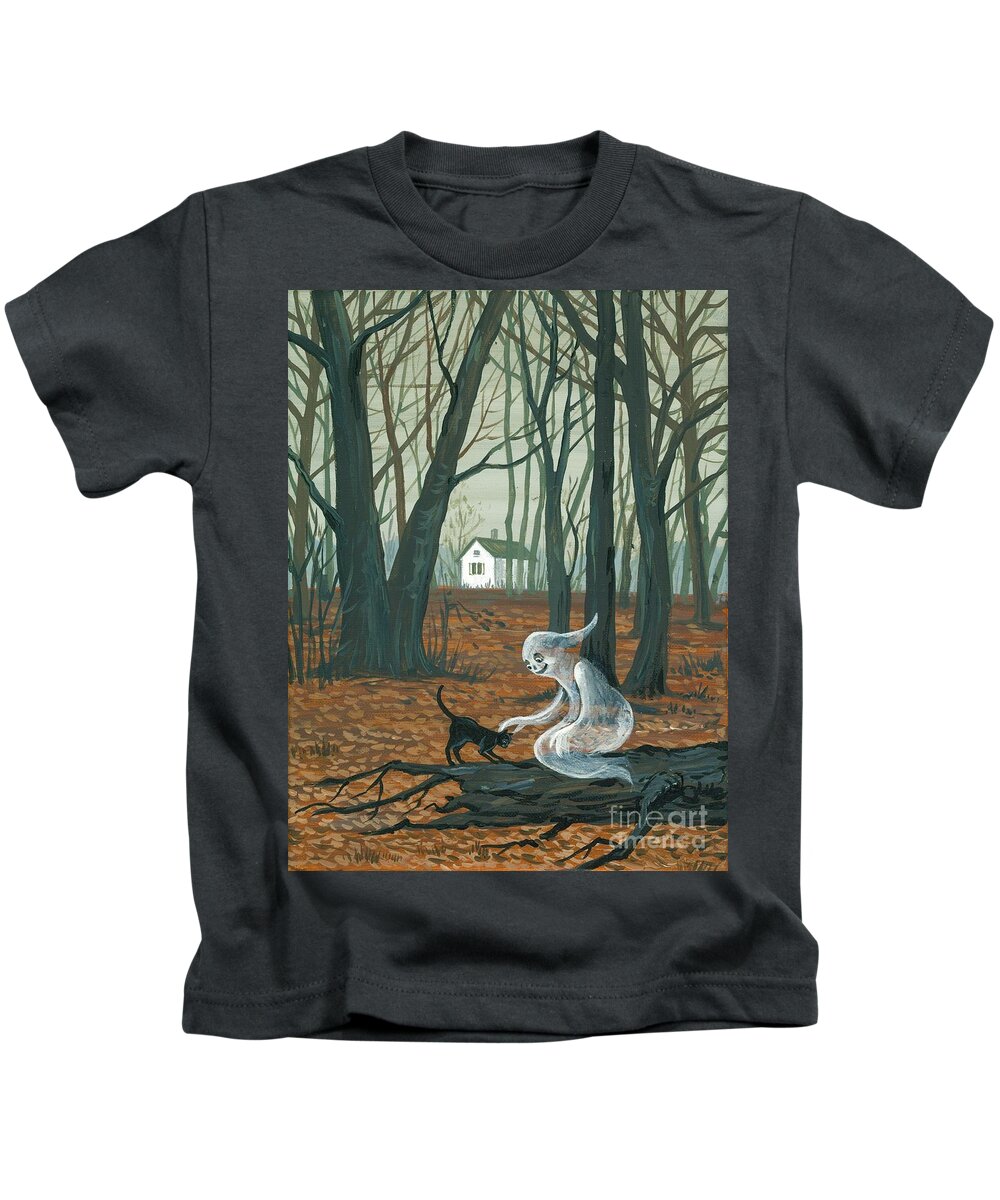 Print Kids T-Shirt featuring the painting It Will Be Our Secret by Margaryta Yermolayeva