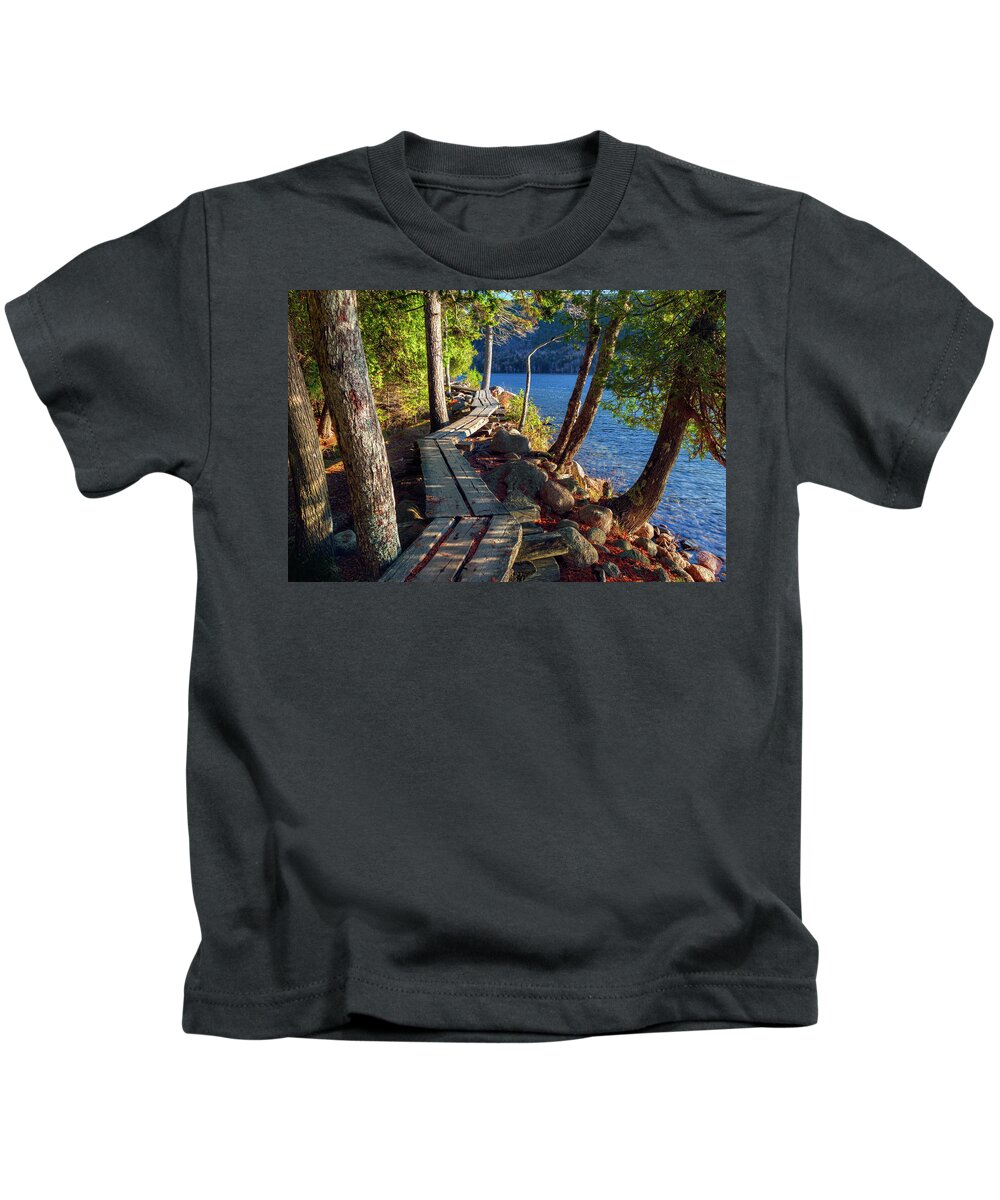 Acadia National Park Kids T-Shirt featuring the photograph Jordan Pond 5890 by Greg Hartford