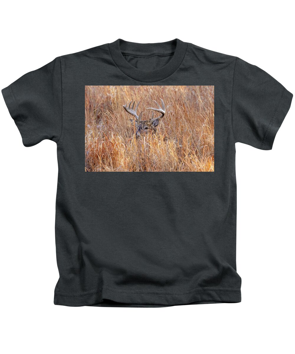Deer Kids T-Shirt featuring the photograph Keeping and Eye On You by D Robert Franz