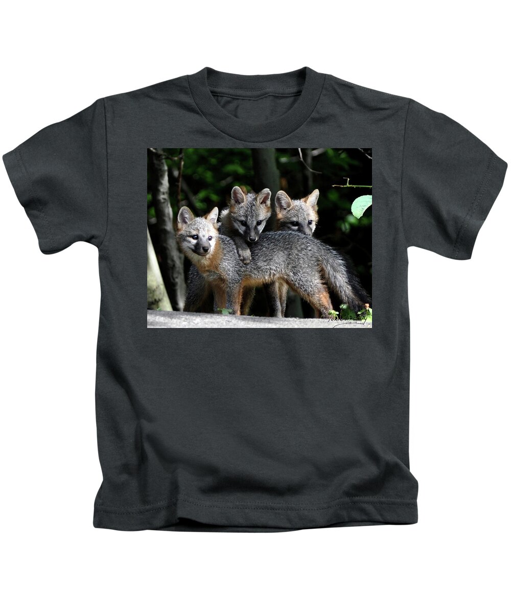 Kit Fox Kids T-Shirt featuring the photograph Kit Fox10 by Torie Tiffany