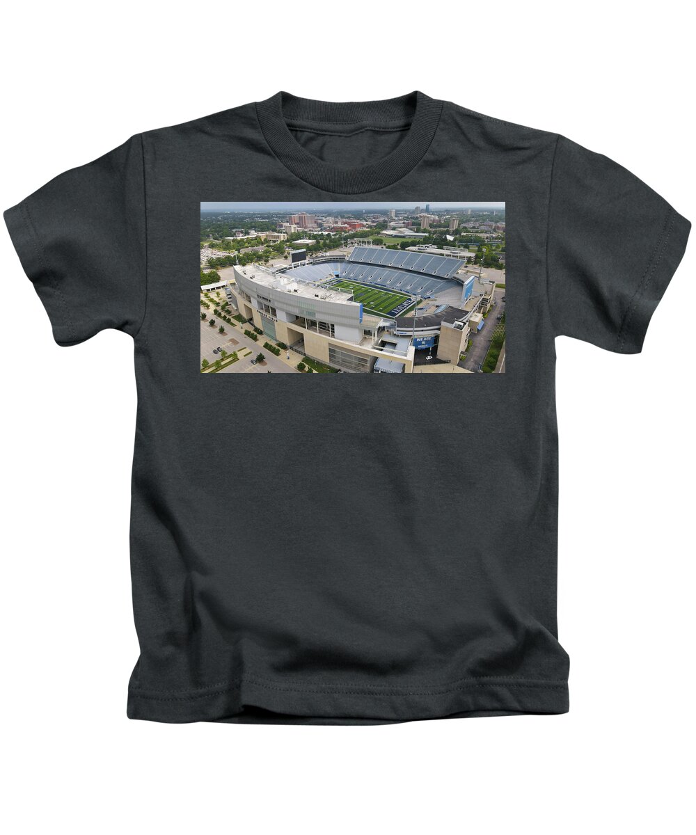 Wildcats Kids T-Shirt featuring the photograph Kroger Field at the University of Kentucky by Eldon McGraw