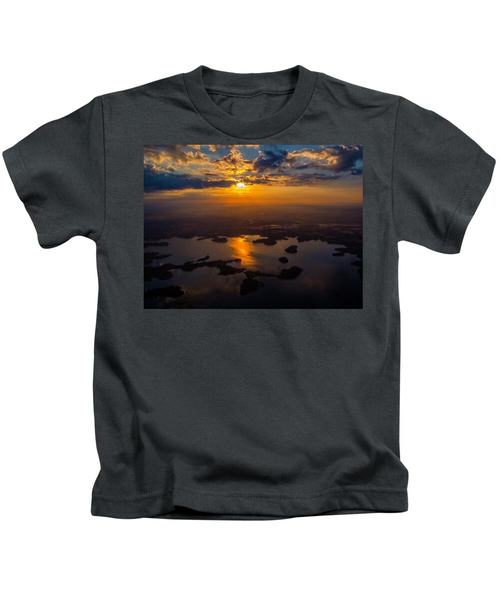 Lake Norman Kids T-Shirt featuring the photograph Lake Norman Sunrise by Greg Reed