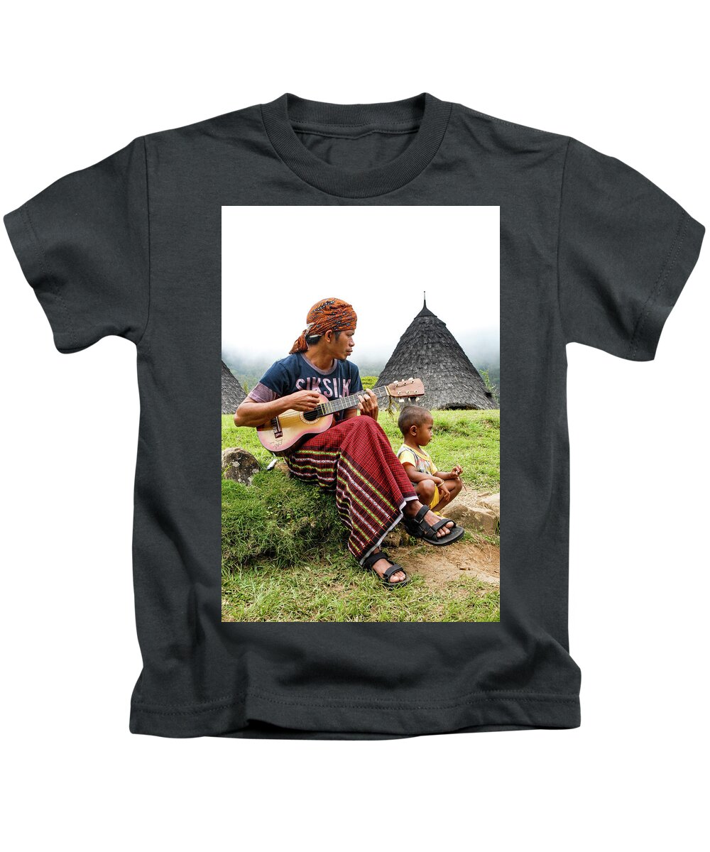 Wae Rebo Kids T-Shirt featuring the photograph Lullaby - Wae Rebo Village. Flores, Indonesia by Earth And Spirit