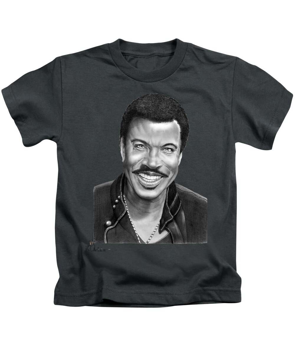 Pencil Kids T-Shirt featuring the drawing Lionel Richie drawing by Murphy Art Elliott
