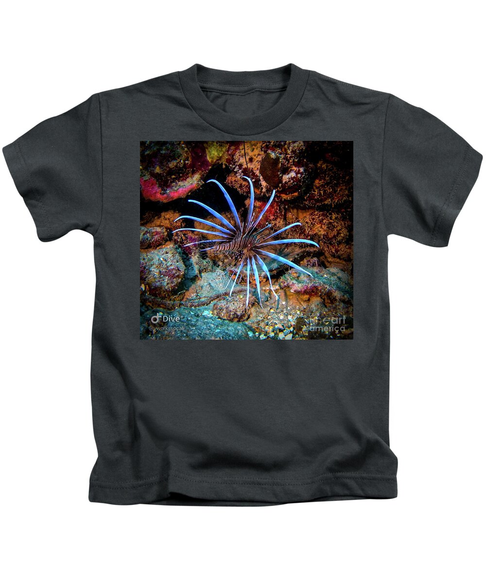 Lionfish Kids T-Shirt featuring the photograph Lionfish by Kip Vidrine