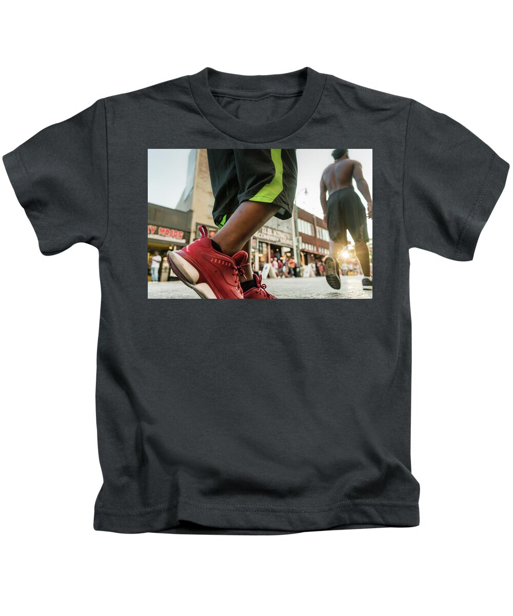 Beale Street Kids T-Shirt featuring the photograph Long walk back by Darrell DeRosia