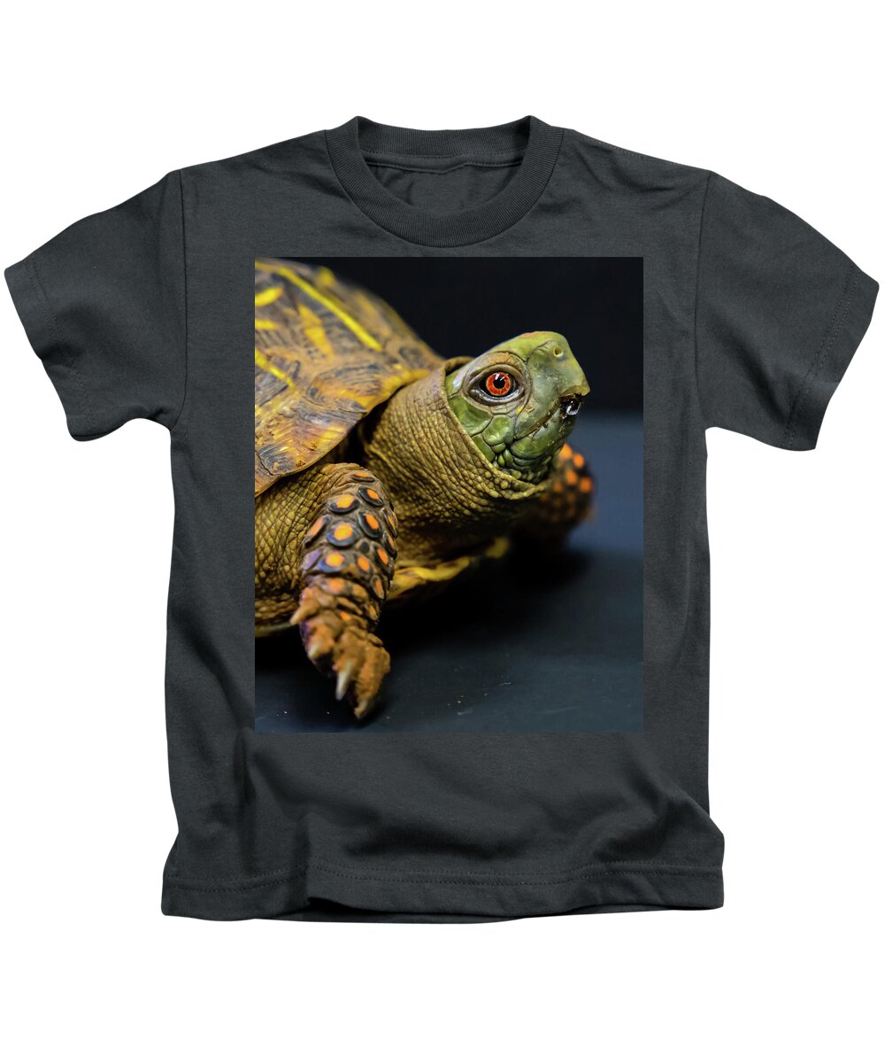 Turtle Kids T-Shirt featuring the photograph Look Into My Eye by Toni Hopper