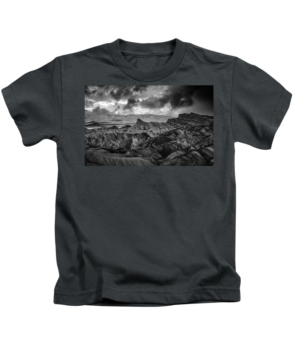 Landscape Kids T-Shirt featuring the photograph Looming Desert Storm by Romeo Victor