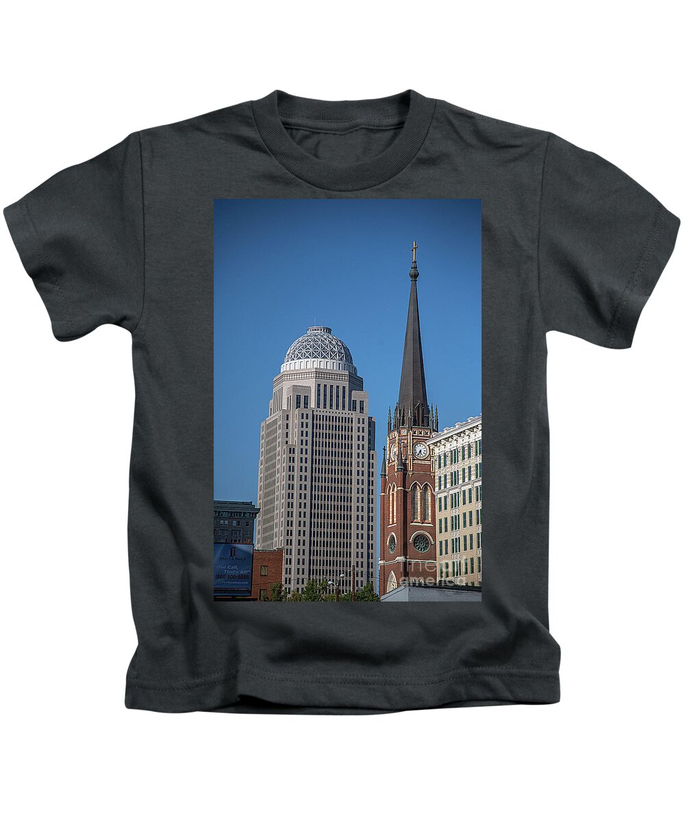 Cathedral Of The Assumption Kids T-Shirt featuring the photograph Louisville Mercer Cathedral by FineArtRoyal Joshua Mimbs